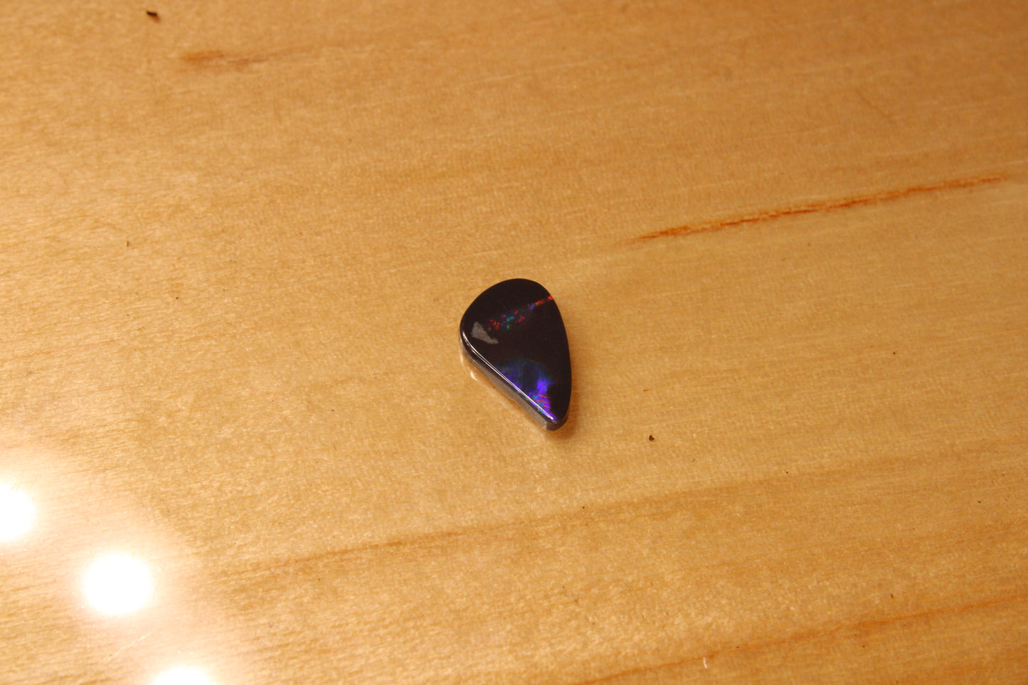 Lightning Ridge Black Opal Freeform Pear Cut