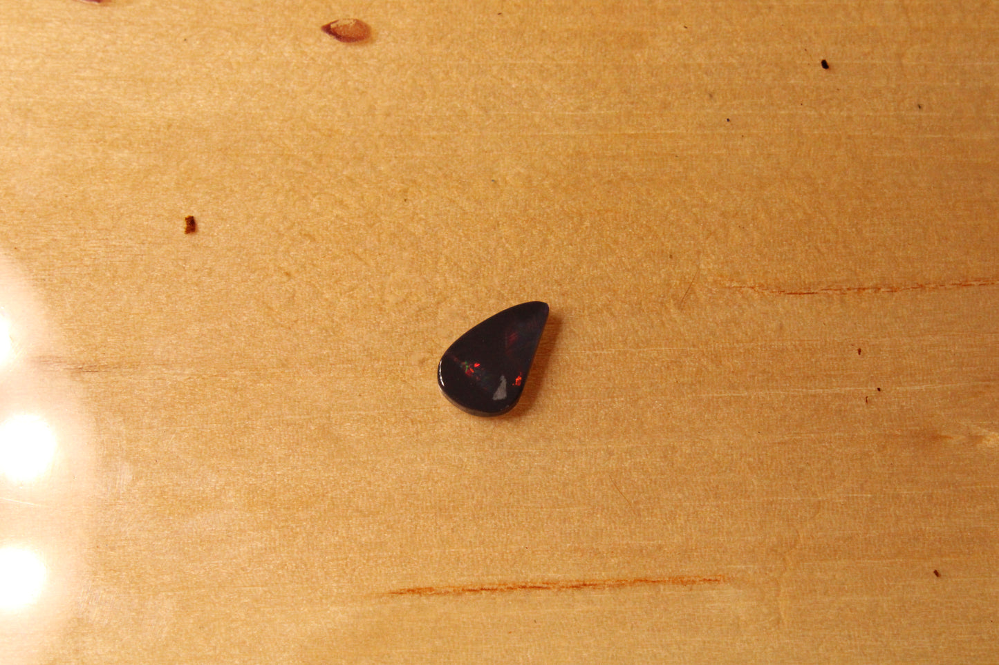 Lightning Ridge Black Opal Freeform Pear Cut