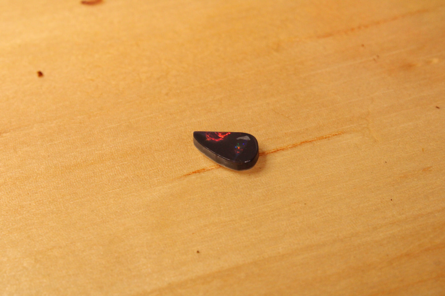 Lightning Ridge Black Opal Freeform Pear Cut