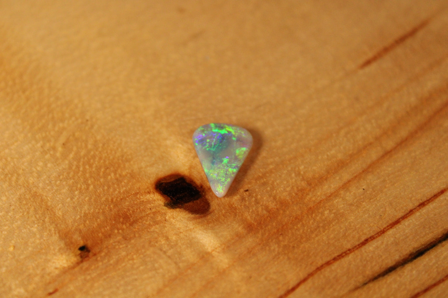 Lightning Ridge Dark Opal Pear Cut