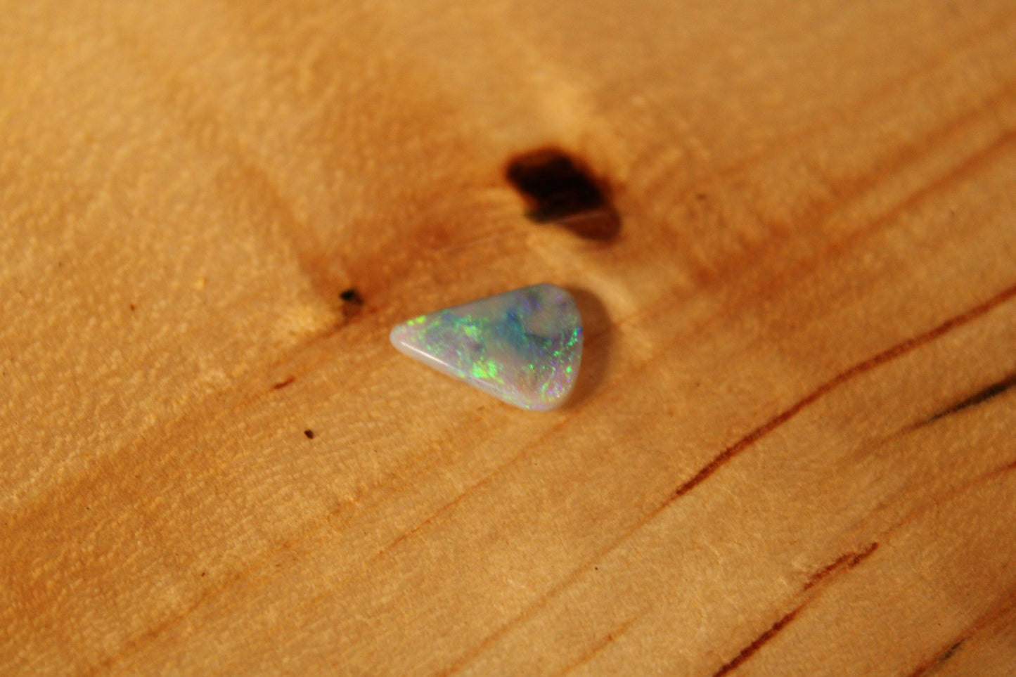 Lightning Ridge Dark Opal Pear Cut