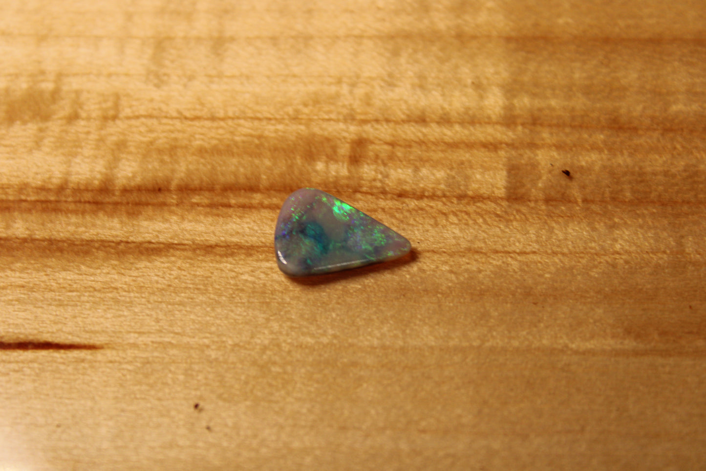 Lightning Ridge Dark Opal Pear Cut