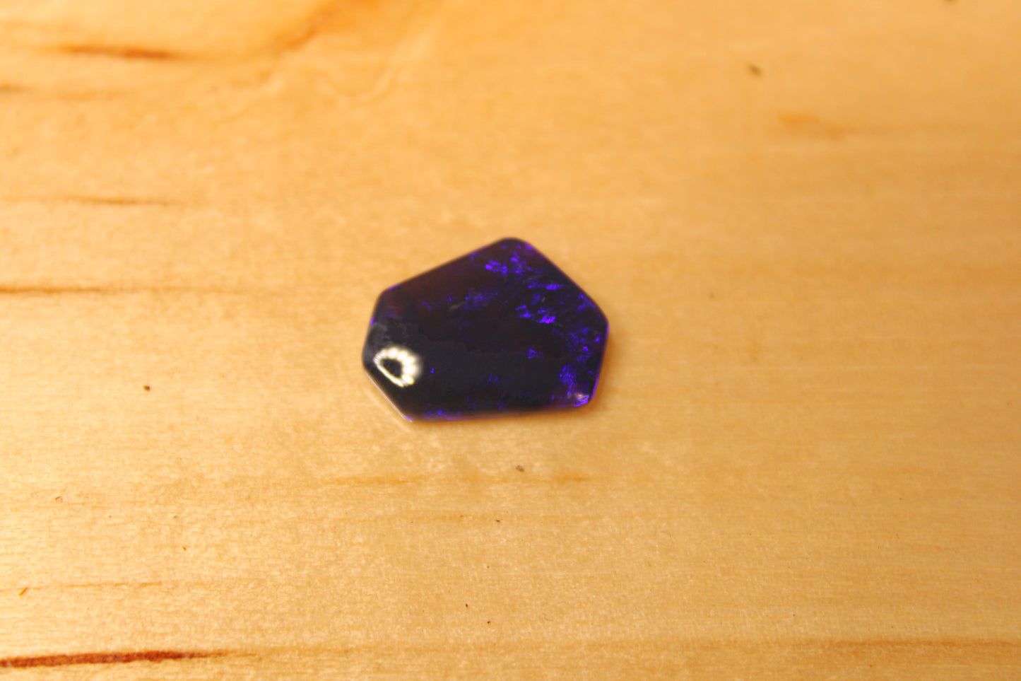 Lightning Ridge Royale Blue On Black Opal Freeform Shield Cut