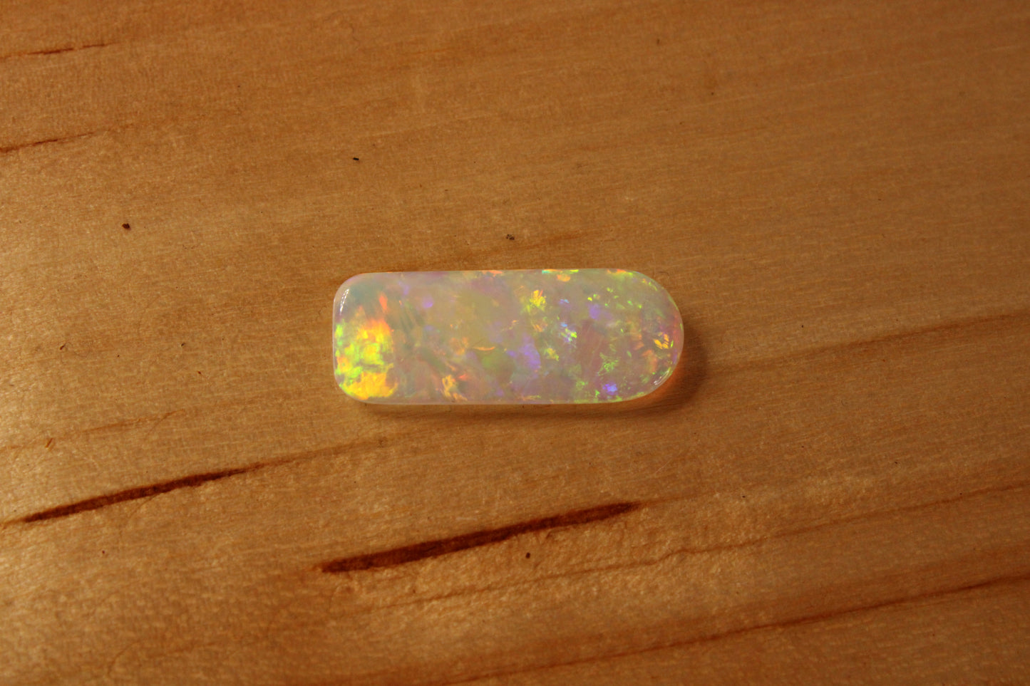 Double Sided Andamooka White Crystal Opal Freeform cut