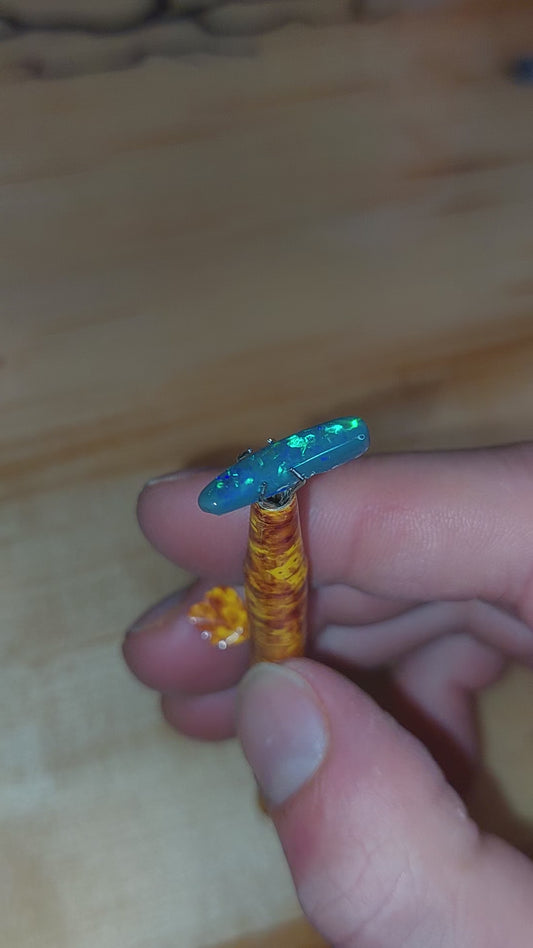Lightning Ridge Dark Opal Freeform Pipe cut