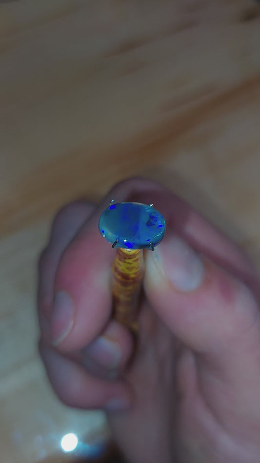 Lightning Ridge Black Opal Oval Cut
