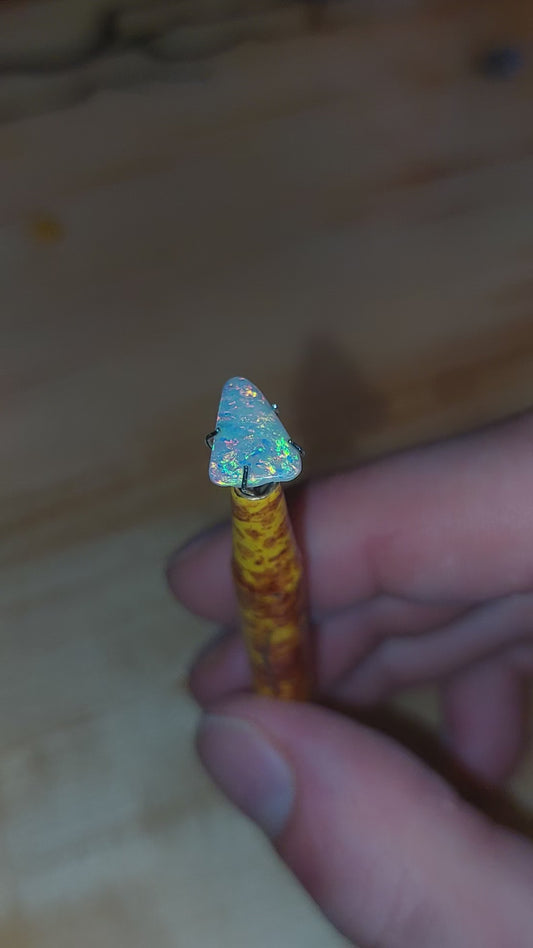 Lightning Ridge Freeform Triangle cut